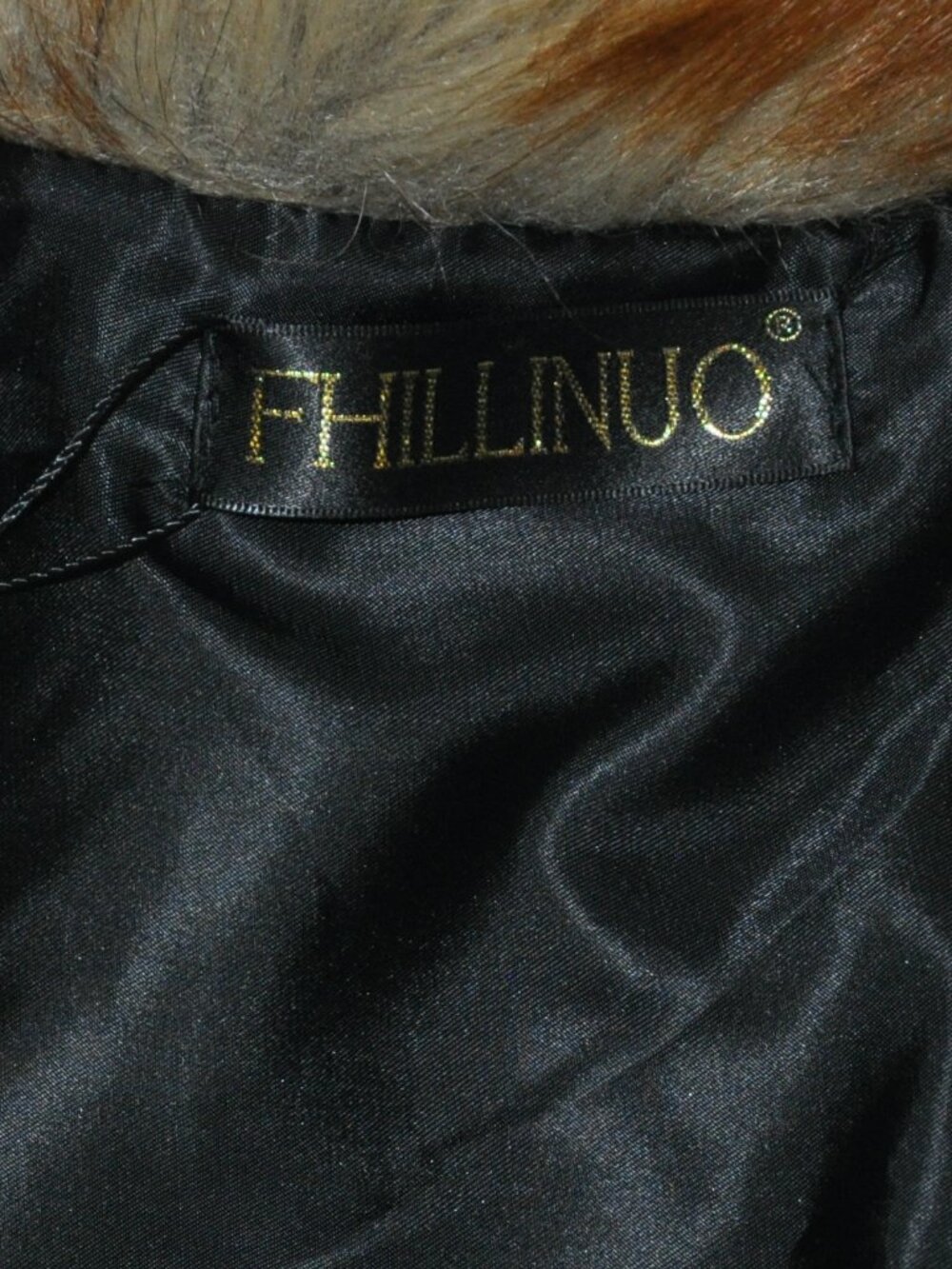 Fhillnuo Faux Fox Fur Tiered Multicolour Poncho Unisex - Picture 5 of 6